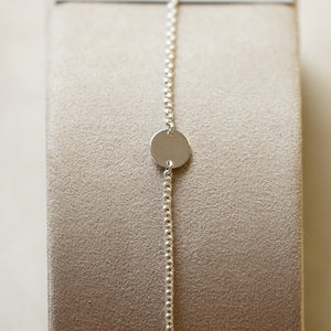 Silberarmband mit Plakette – 925 Silber