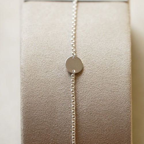 Silberarmband mit Plakette – 925 Silber