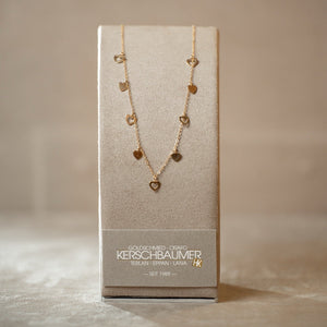 Halskette mit Herzmotiven – 750 Gelbgold