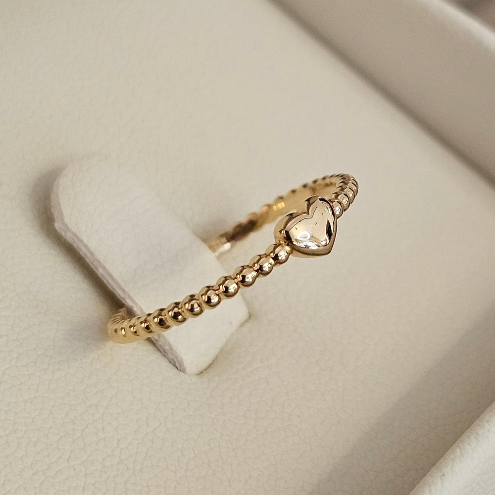 750er Gelbgold Herzring – zart & elegant (2)