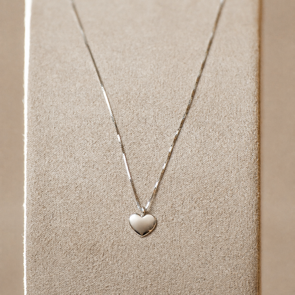 Venezianer Kette mit Herz – 750 Weißgold