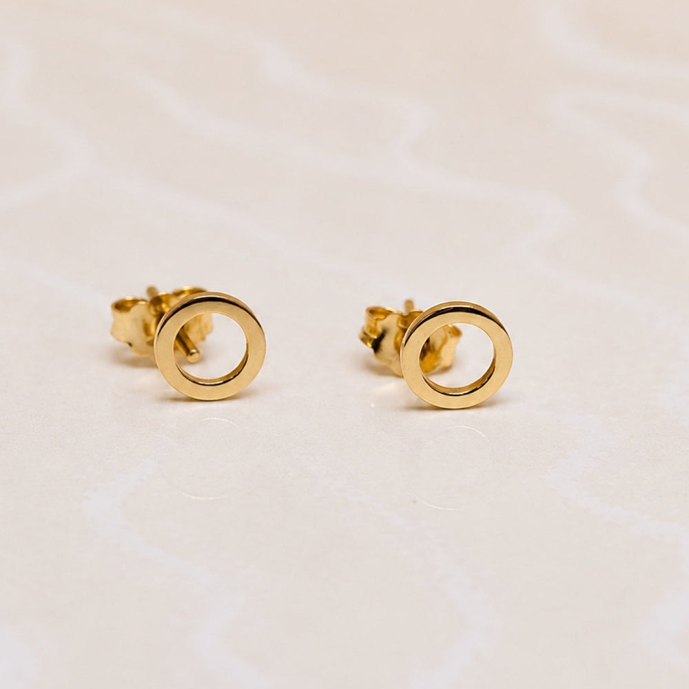 Kreis-Ohrstecker aus 750 Gelbgold