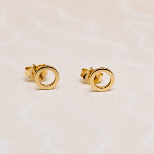 Kreis-Ohrstecker aus 750 Gelbgold
