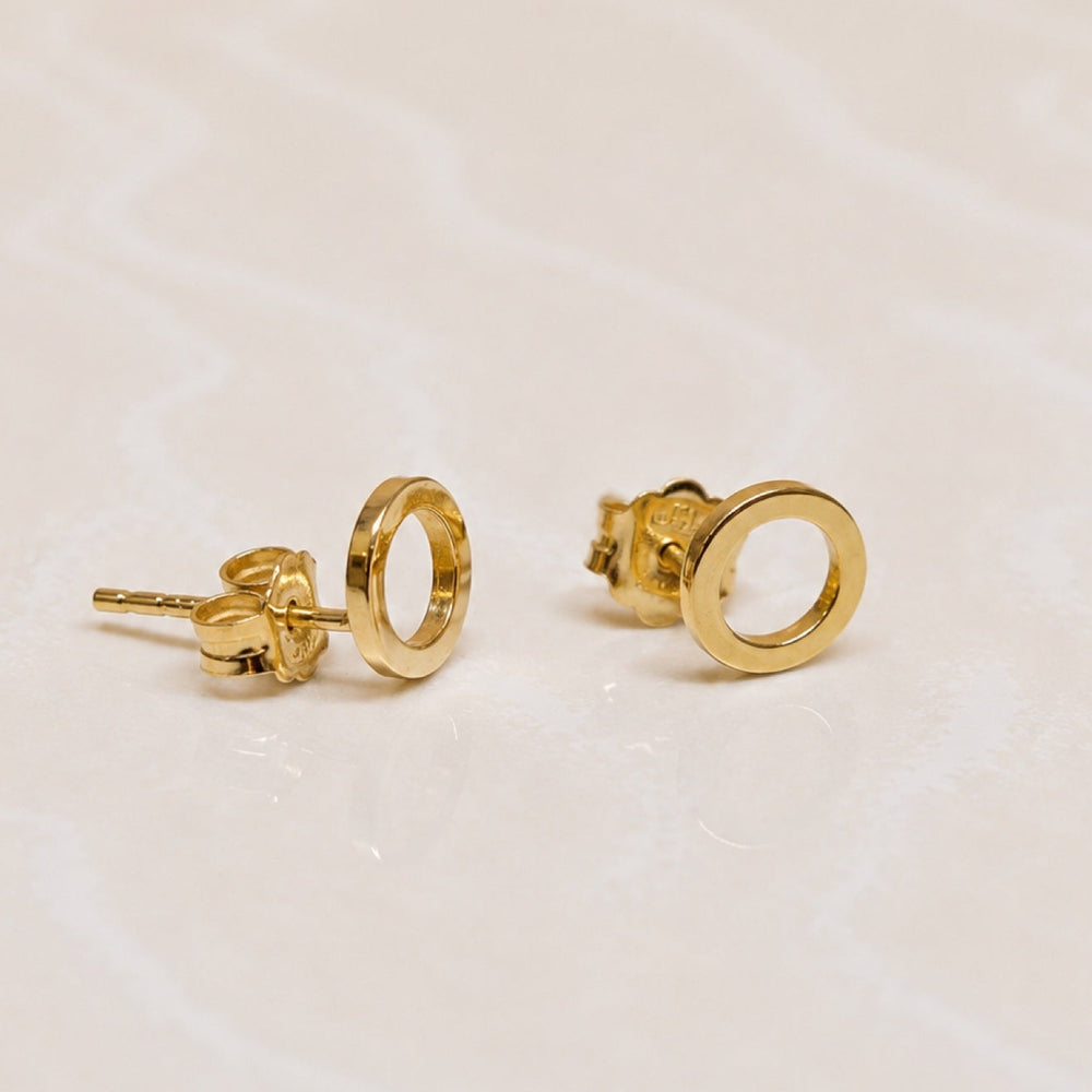 Kreis-Ohrstecker aus 750 Gelbgold (2)