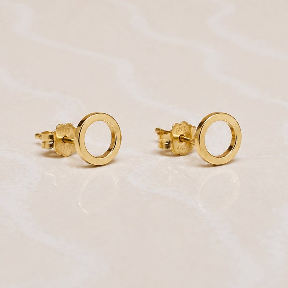 Kreis-Ohrstecker aus 750 Gelbgold (3)