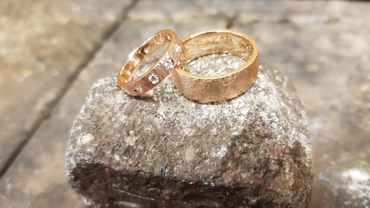 Rotgold Diamanten steinmatt