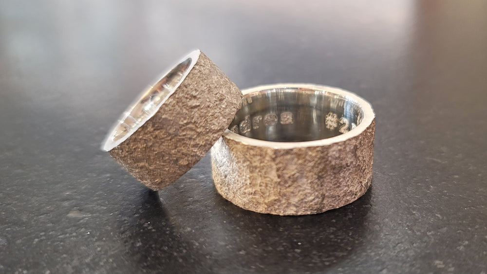 Silber flach Steinmatt